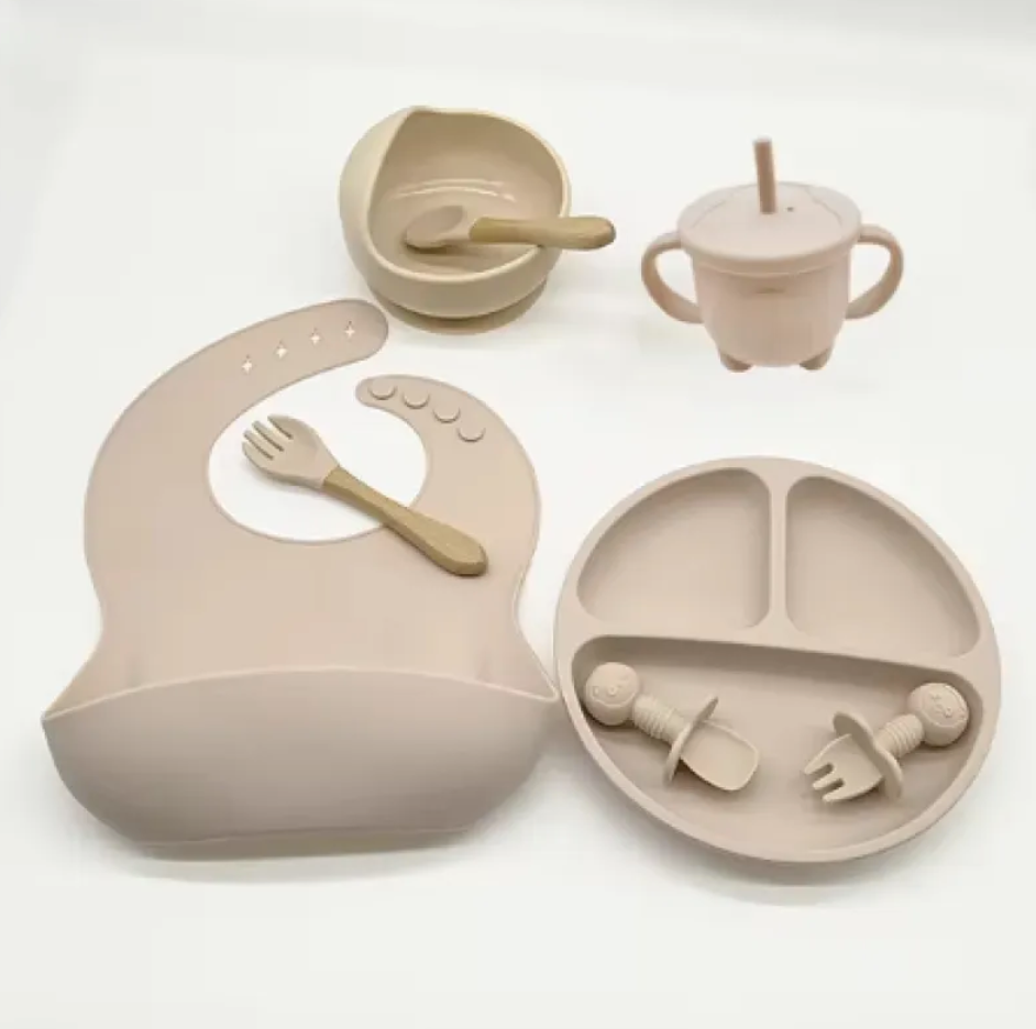 Ensemble de vaisselle en silicone pour bébé