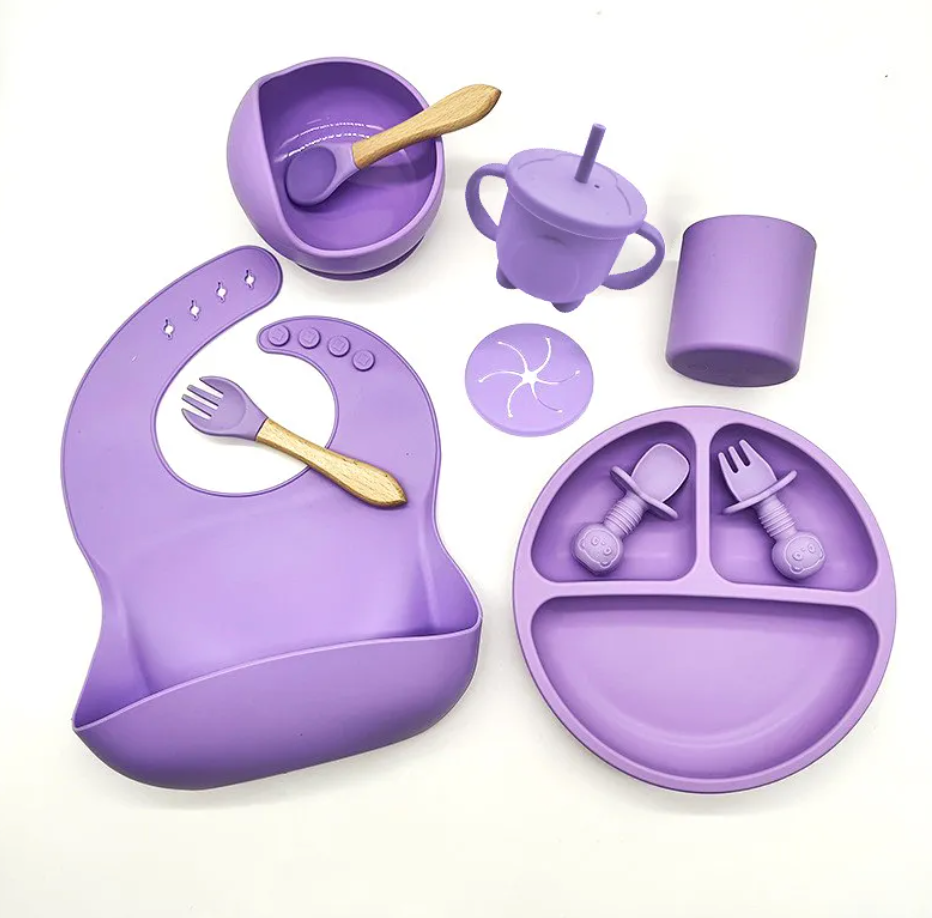 Ensemble de vaisselle en silicone pour bébé