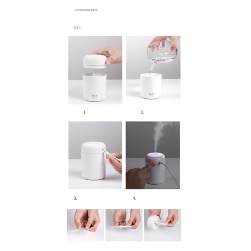 Diffuseur d'Huile Essentielle à Ultrasons Portable pour Voiture et Maison