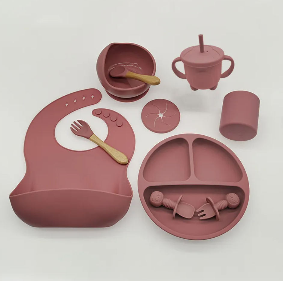 Ensemble de vaisselle en silicone pour bébé